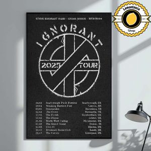 Steve Ignorant 2025 Tour Merch Poster Schedule Home Decor Poster Canvas