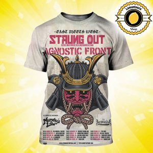 Strung Out East Meets West 2025 Playing Exile Oblivion In It’s Entirety Agnostic Front Dates List All Over Print Shirt