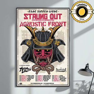 Strung Out East Meets West 2025 Playing Exile Oblivion In It’s Entirety Agnostic Front Dates List Home Decor Poster Canvas
