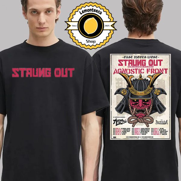 Strung Out East Meets West 2025 Playing Exile Oblivion In It’s Entirety Agnostic Front Dates List Two Sided Unisex T-Shirt