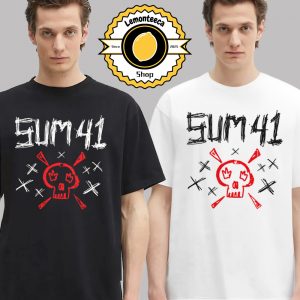 Sum 41 Merch Tee 2025 Summer Capsule Sketch Logo Skull Unisex T-Shirt