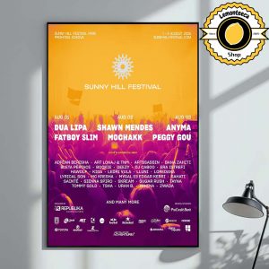 Sunny Hill Festival 2025 Event Poster Schedule In Prishtina Kosovo At Sunny Hill Festival Park On August 1 To 3 2025 Home Decor Poster Canvas