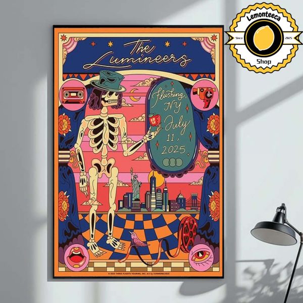 The Lumineers Event Poster At Citi Field In Flushing Queens On July 11 2025 Home Decor Poster Canvas