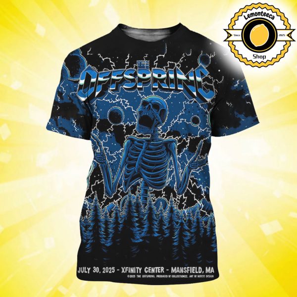 The Offspring Event Poster In Mansfield MA At Xfinity Center On July 30 2025 All Over Print Shirt