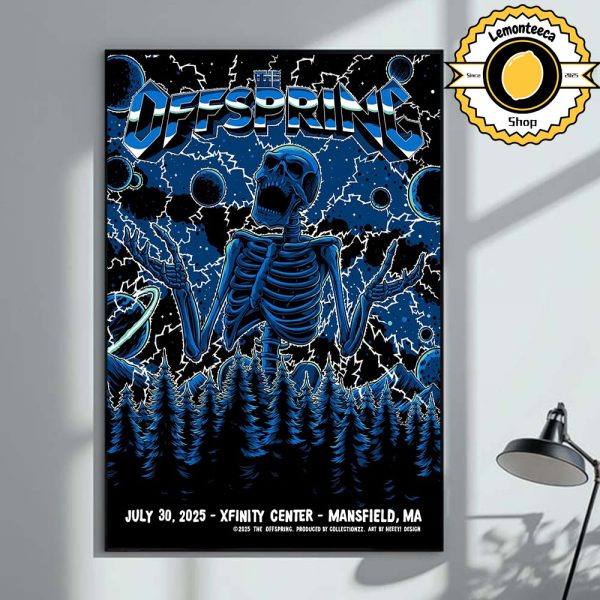 The Offspring Event Poster In Mansfield MA At Xfinity Center On July 30 2025 Home Decor Poster Canvas