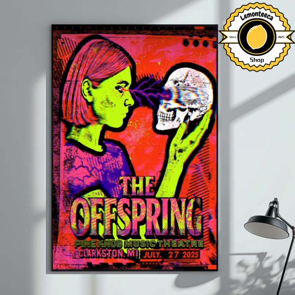 The Offspring Supercharged Worldwide In 25 Tonight Poster In Clarkston MI At Pine Knob Music Theatre On July 27 2025 Home Decor Poster Canvas