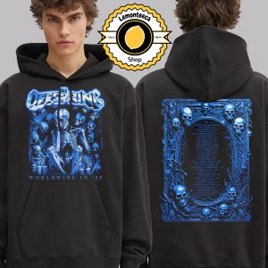 The Offspring Supercharged Worldwide North American Tour 2025 Merch Sitting Skeleton 2025 Tour Unisex Hoodie