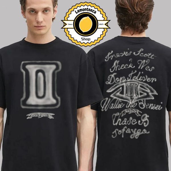 Travis Scott Cartus Jack Jackboys 2 Black Two Sided Unisex T-Shirt