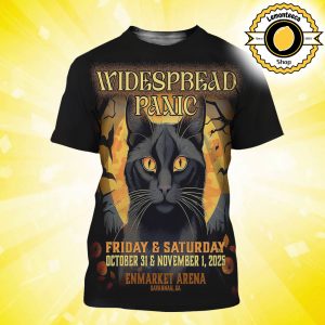 Widespread Panic Event Poster At Enmarket Arena In Savannah GA On October 31 And November 1 2025 All Over Print Shirt