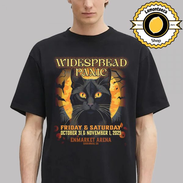Widespread Panic Event Poster At Enmarket Arena In Savannah GA On October 31 And November 1 2025 Unisex T-Shirt
