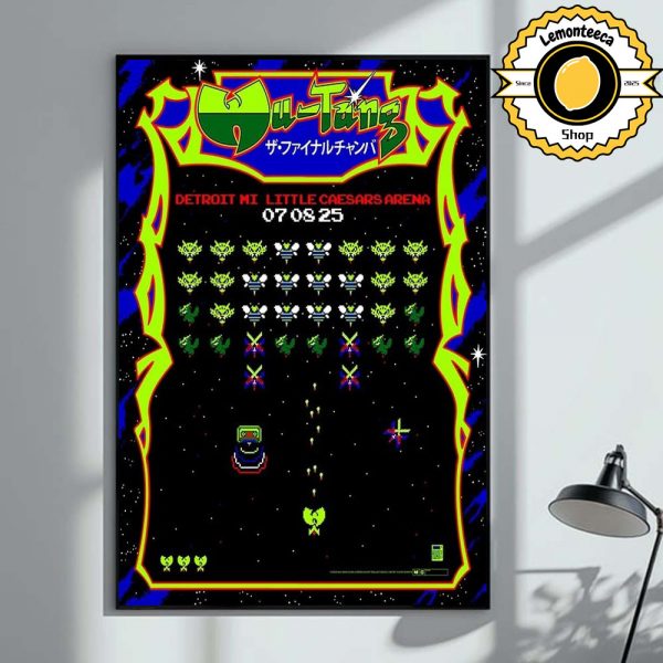 Wu Tang Clan Event Poster At Little Caesars Arena In Detroit MI On July 8th 2025 Home Decor Poster Canvas