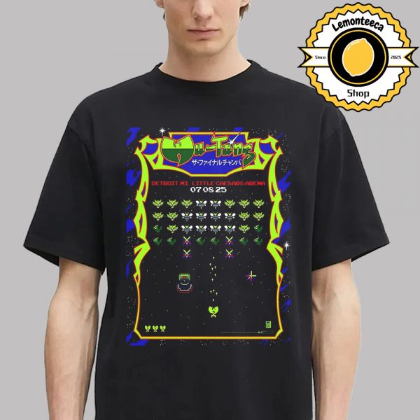 Wu Tang Clan Event Poster At Little Caesars Arena In Detroit MI On July 8th 2025 Unisex T-Shirt