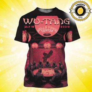 Wu Tang Clan Event Poster At Wells Fargo Center Arena In Philadelphia Pennsylvania On July 18 2025 All Over Print Shirt