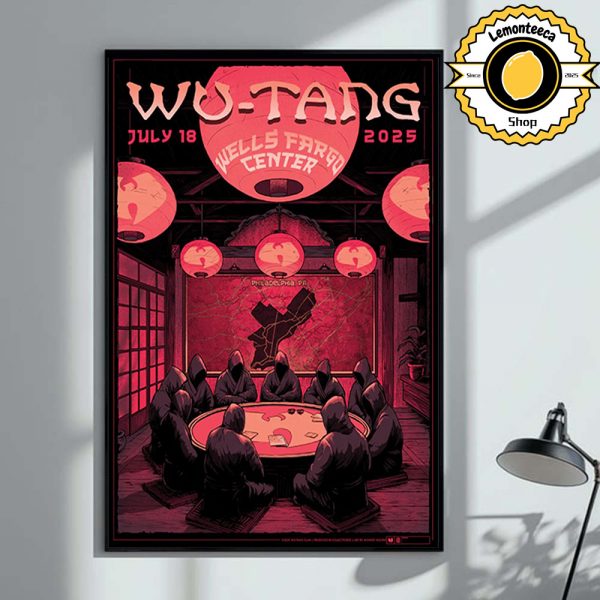 Wu Tang Clan Event Poster At Wells Fargo Center Arena In Philadelphia Pennsylvania On July 18 2025 Home Decor Poster Canvas