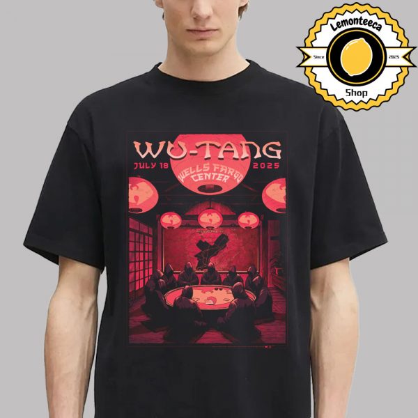 Wu Tang Clan Event Poster At Wells Fargo Center Arena In Philadelphia Pennsylvania On July 18 2025 Unisex T-Shirt