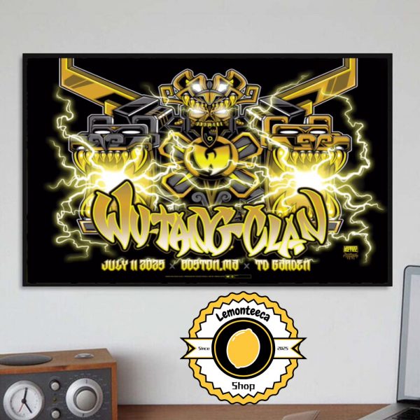 Wu Tang Clan Event Poster In Boston MA At TD Garden On July 11 2025 Home Decor Poster Canvas