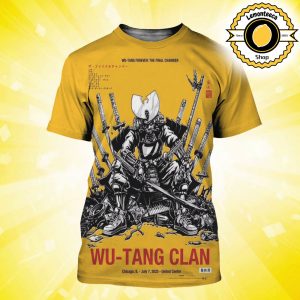 Wu Tang Clan Event Poster In Chicago IL At United Center On July 7 2025 All Over Print Shirt