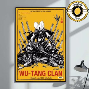 Wu Tang Clan Event Poster In Chicago IL At United Center On July 7 2025 Home Decor Poster Canvas