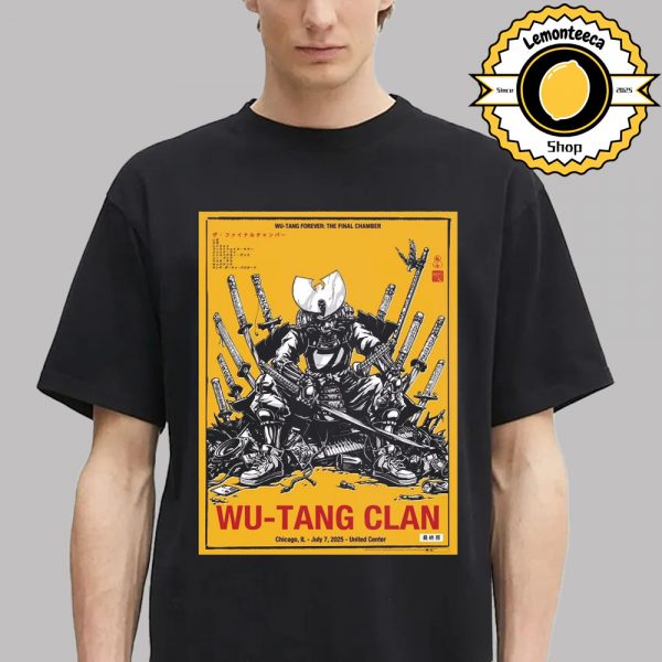 Wu Tang Clan Event Poster In Chicago IL At United Center On July 7 2025 Unisex T-Shirt