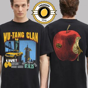 Wu Tang Clan Final Chamber Tour 2025 Exclusive Tee In New York City At Adison Square Garden On July 16 2025 Two Sided Unisex T-Shirt