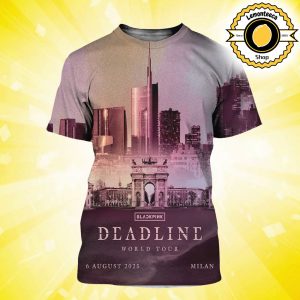 Blackpink Deadline World Tour 2025 Exclusive City Poster For Milan Italy At Ippodromo SNAI La Maura On August 6 2025 All Over Print Shirt