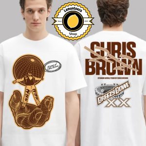 Breezy Bowl XX Chris Brown Stadium World Tour 2025 20 Year Of Chris Brown Merch Tee Breezy Bowl XX Hand Globe In Detroit MI On August 7 8 2025 Two Sided Unisex T-Shirt