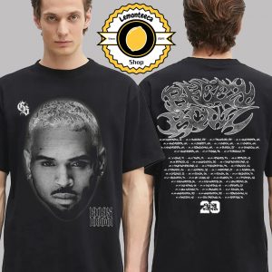 Breezy Bowl XX Chris Brown Stadium World Tour 2025 20 Year Of Chris Brown Merch Tee Chris Brown B&W Two Sided Unisex T-Shirt