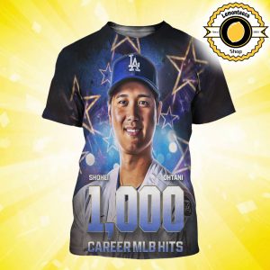 Congratulations To Shohei Ohtani Los Angeles Dodgers Reach 1000 Major League hits MLB 2025 All Over Print Shirt