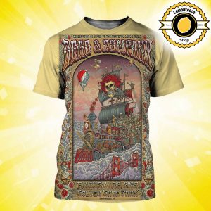 Dead And Company Event Poster Celebrating 60 Year Of The Garteful Dead Music At Golden Gate Park In San Francisco CA On August 1 2 3 2025 All Over Print Shirt