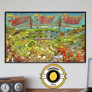 Dead And Company Full Show Poster 3 Night Celebrating 60 Year Of The Garteful Dead Music At Golden Gate Park In San Francisco CA On August 1 2 3 2025 Home Decor Poster Canvas