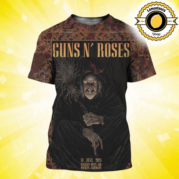 Guns N Roses Event Poster In Wacken Germany At Wacken Open Air On July 31 2025 All Over Print Shirt