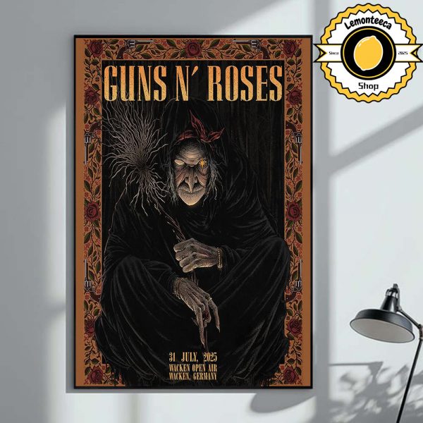 Guns N Roses Event Poster In Wacken Germany At Wacken Open Air On July 31 2025 Home Decor Poster Canvas