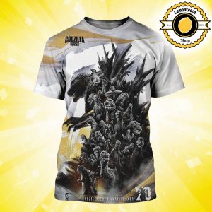 New 70th Anniversary Poster For Godzilla All Over Print Shirt