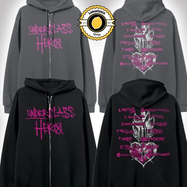 Sum 41 18 Year Anniversary Underclass Hero Anniversary Tracklist Unisex Zip Hoodie