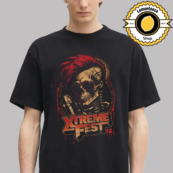 Xtreme Fest 2025 Merch Tee Collab Skull Rock At Cap Decouverte In Le Garric France On July 31st And August 1 And 2 2025 Two Sided Unisex T-Shirt